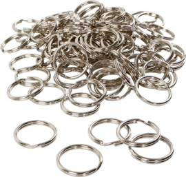 Key Rings 15mm platinum 10 ST 12335-3522