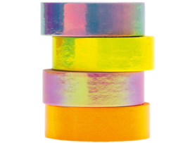 Rico Design - Paper Poetry Tape Set Iridescent Pastel 4 stuks 1,5cm x 5 meter