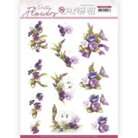 3D Push Out - Precious Marieke - Pretty Flowers - Flowers and Swan SB10501