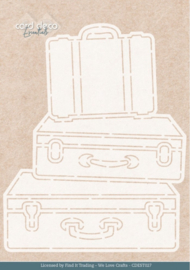 Stencil - Card Deco Essentials - Rose Decorations Suitcase - A5 - CDEST027
