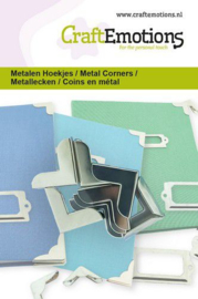 CraftEmotions Metalen hoekjes type 2 - zilver 8 st 20mm - 430603/0011