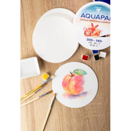 Clairefontaine - Aquapad ronde bladen aquarelpapier Ø15cm 20 bladen 300g