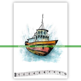 Katzelkraft - Bateau Echoue - Rubber Stamp - SOLO164