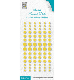 Nellie choice Enamel dots, Yellow - ENDOT008