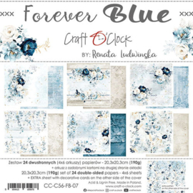 Craft O Clock - Forever Blue - Paper Pack 20,3x20,3 cm