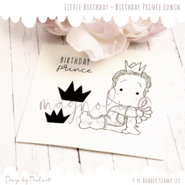Magnolia - LB22 Little Birthday ~ Birthday Prince Edwin {Rubber unmounted  Stamp Sheet}