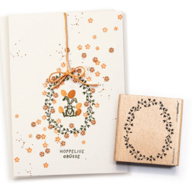 Cats on Appletrees - 28416 - Stempel - Bloemenkrans 9 Ovaal