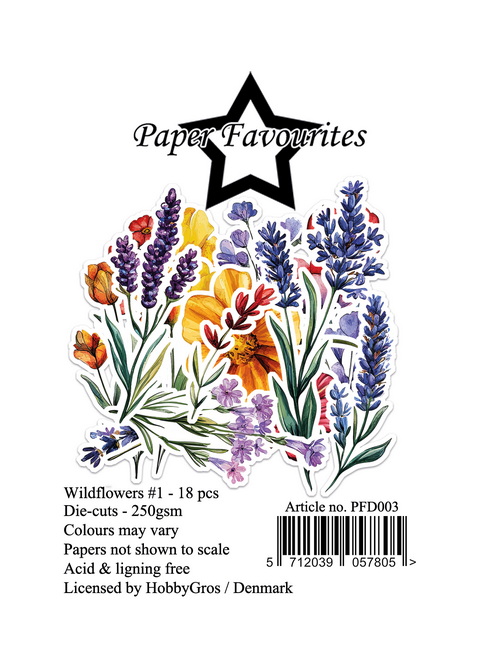 Paper Favourites Die-Cuts Wild Flowers 1 - PFD003