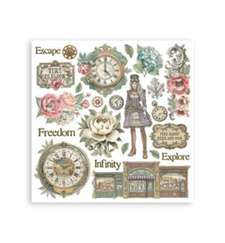 Stamperia - Rub-On Kit – Gardens of Time - DFLRBX11