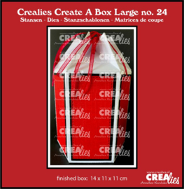 Crealies - Create A Box Large stans no. 24, Zeshoek doos groot