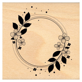 Florilèges Design - Houten stempel - Cercles fleuris