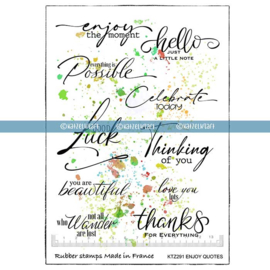 Katzelkraft - Enjoy Citations - Rubber Stamp - KTZ291