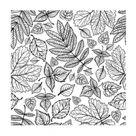 Crafty Individuals CI-486 'Falling Leaves Repeating Background' Art  Unmounted Rubber Stamps