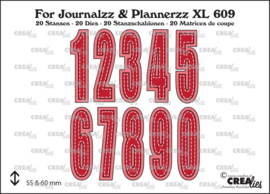 Crealies - Cijfers XL stansset no. 3 met schaduw