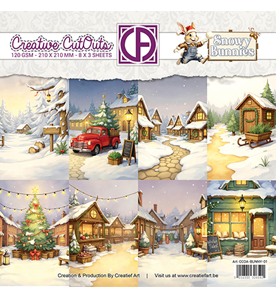 Creatief Art - CCOA-BUNNY-01 - Snowy Bunnies 01
