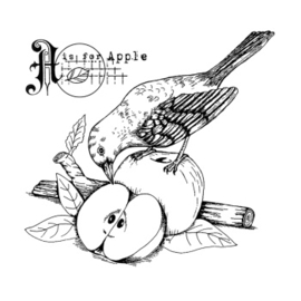 Crafty Individuals CI-601 - 'A is for Apple' Unmounted Rubber Stamps