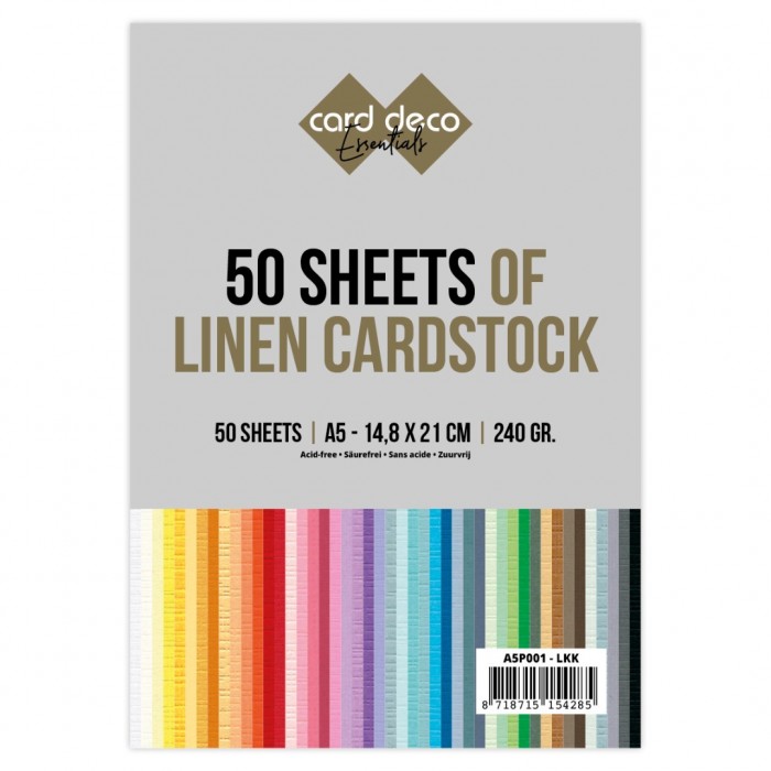 Jumbo kartonpakket - Card Deco - A5 - 50 Sheets - A5P001-LKK