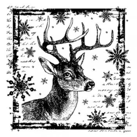 Crafty Individuals CI-332 'Snowflake Rudolph' Unmounted Rubber Stamps