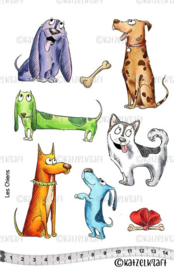 Katzelkraft -  Dogs - Rubber stamps -  KTZ161