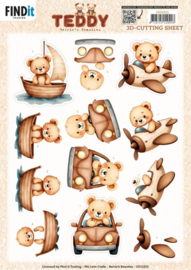 3D Cutting Sheet - Berries Beauties - Teddy - Transport - CD12321
