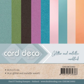 Card Deco Essentials - Glitter And Metallic Cardstock A5 - CDEGMC10002