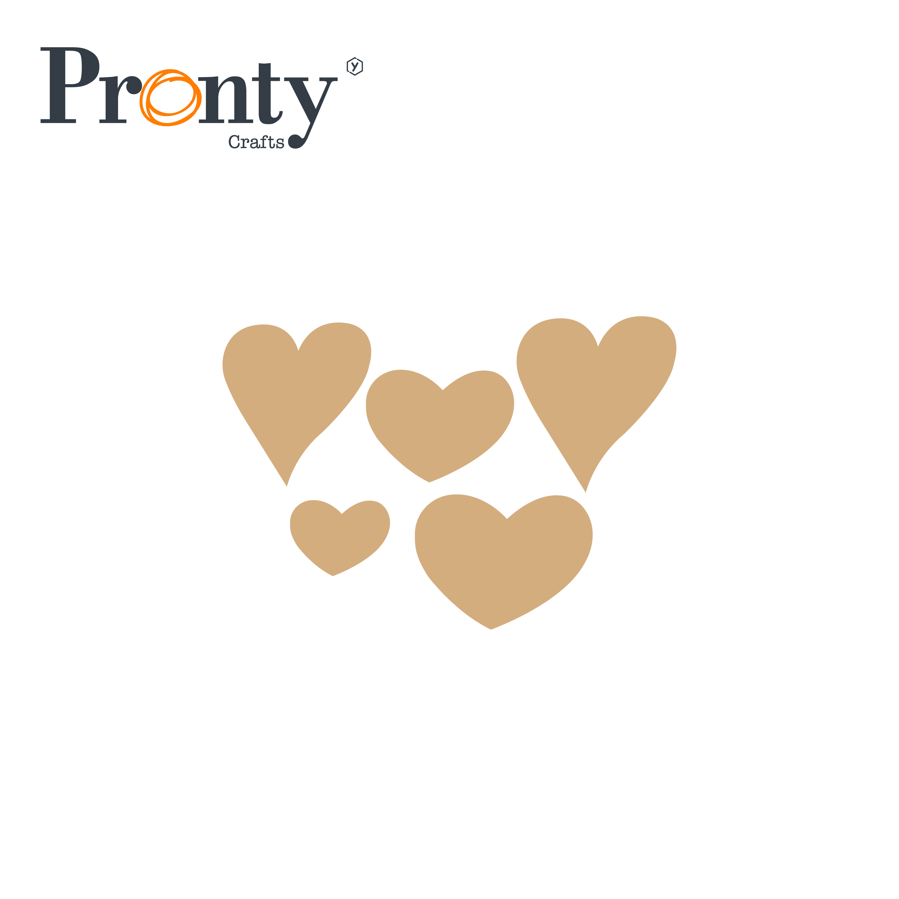 Pronty MDF hearts - set of 5 - 460.483.054
