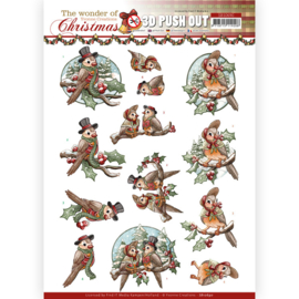 3D Push Out - Yvonne Creations - The Wonder of Christmas - Wonderful Birds -  SB10690