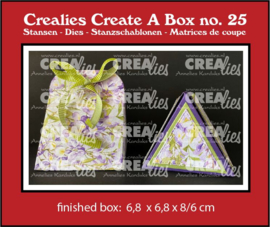 Crealies - Create A Box stansen no. 25, Driehoek doos