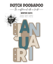 Dutch Doobadoo Card-Art Planner stencil Januari A5 (NL) 470.784.281