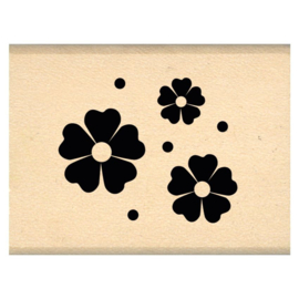 Florilèges Design - Houten stempel - Trois Fleurettes