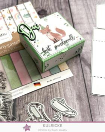 Kulricke - Stanzschablone - Pizza Box - Mittel - Craft Die - CD948