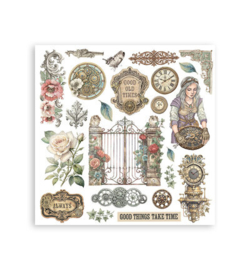 Stamperia - Rub-On Kit – Gardens of Time - DFLRBX11