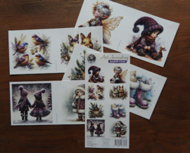 Fairybells 3-D setje Kerst paars 2 - 99079/017