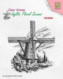 Nellies Choice - IFS029 -  clearstamp - Idyllic Floral - Molen 