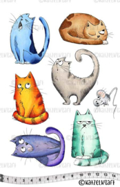 Katzelkraft - Cats - Rubber Stamps -  KTZ152