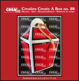 Crealies - Create A Box stansen no. 28, Dichte Take Out Box met handvat