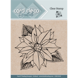 Card Deco Essentials Clear Stamps - Christmas Flower -  CDECS109