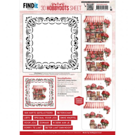 3D Hobbydots Sheet - Berries Beauties - Red Roses 2 - DODOHS10002