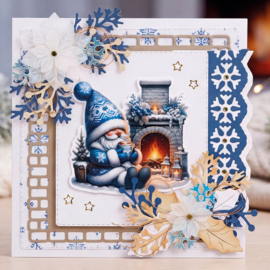 Dies - Berries Beauties - Winter Gnome Wonders - Fireside Brick Frame