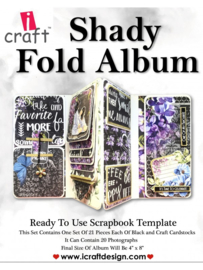 icraft - Shady Fold Album - Ready to Use Scrapbook Template.​