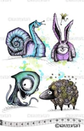 Katzelkraft - The Snail - Jab Collection - Rubber stamp - KTZ243