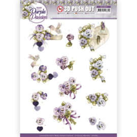3D Push Out - Precious Marieke - Purple Passion - Purple Violets - SB10683