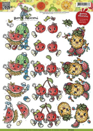 3D Knipvel - Yvonne Creations - Fruitpoppetjes CD10475