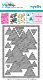 Carlijn design - CDSN-0146 -  Snijmal A6 Achtergrond driehoeken
