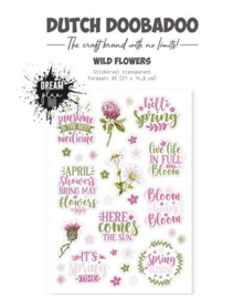 Dutch Doobadoo - Dutch Sticker Wild Flower A5 Transparant - 491.201.001