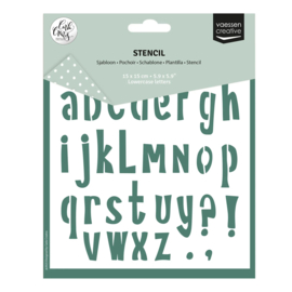 Vaessen Creative • Sjabloon Lowercase Letters by Carla Creates 15x15cm - CAR0009