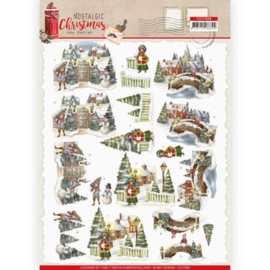 3D Knipvel -  Amy Design - Nostalgic Christmas - Christmas Village CD11559
