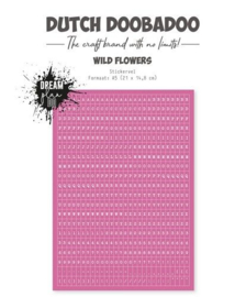 Dutch Doobadoo - Dutch Sticker Wild Flower alfabet A5 - 491.200.030
