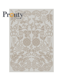 Pronty Crafts Grey Chipboard Flowers A4 - 492.001.055