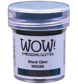 Wow! - WS28R  - Embossing Powder - Regular - Embossing Glitters - Black Glint
